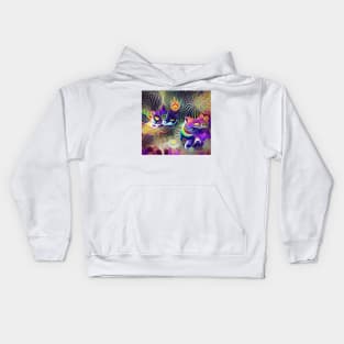 Psychedelic Cats Kids Hoodie
